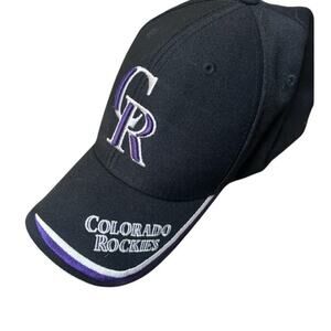 Colorado Rockies CR MLB baseball hat cap black embroidered logo adjustable